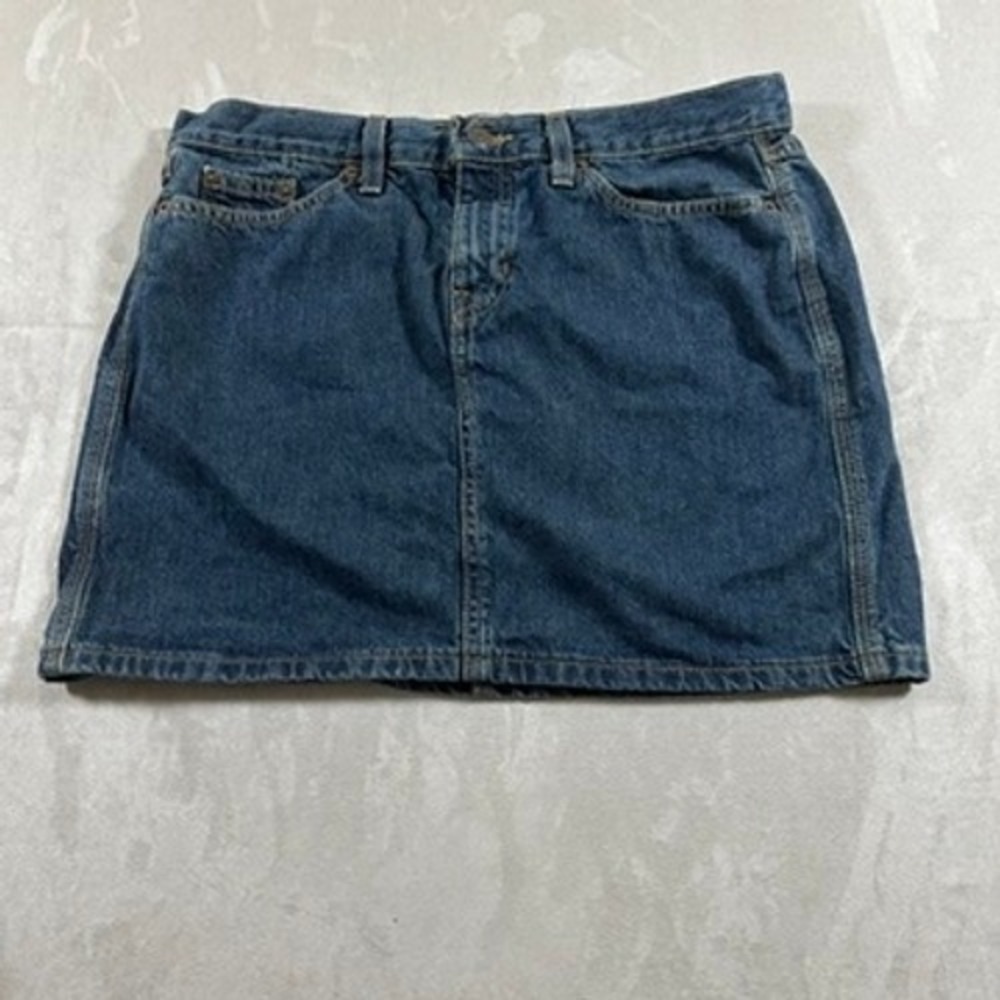 Gap Denim Mini Skirt Womens 10 Blue Vintage Grunge 212423-00-1